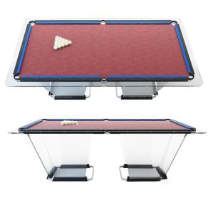 现代透明玻璃台 球桌